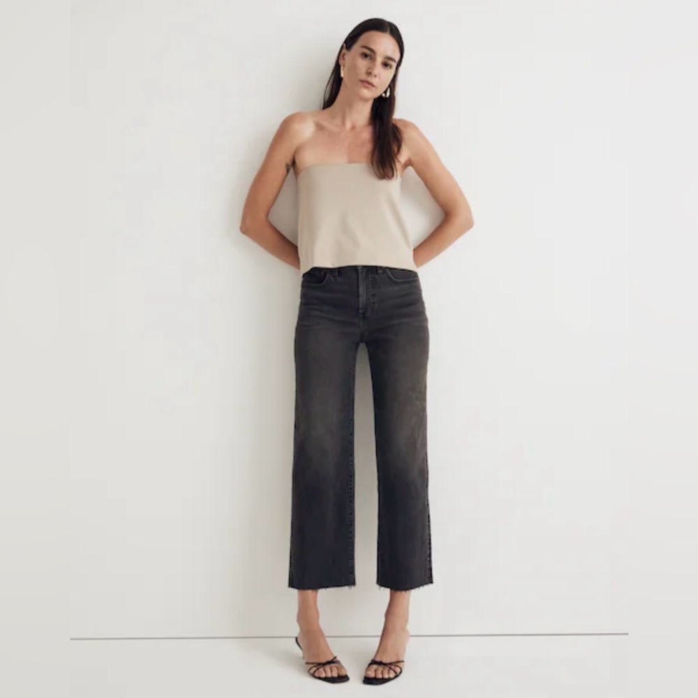 Madewell Charcoal Wide Leg Jeans